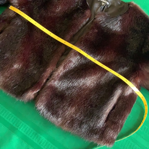 bebe evening jacket faux fur brown “fur” size small - Picture 10 of 10
